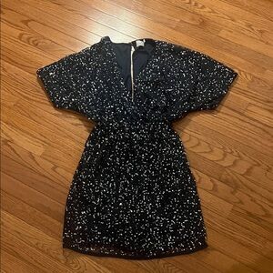 ASOS sequined navy Mini Dress